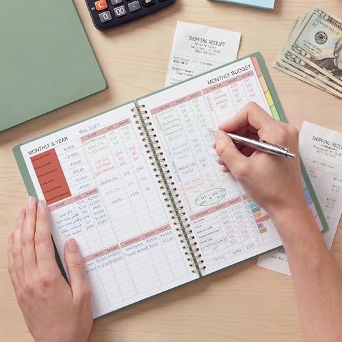 LOAPEM Monthly Budget Planner with Expense Tracker – B5 Size, Light Green