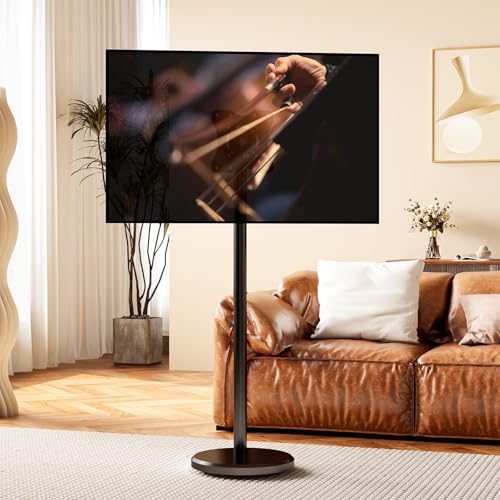 Hovadova Rolling TV Stand with Wheels for 10-46 Inch TVs (Black) – 88 lbs
