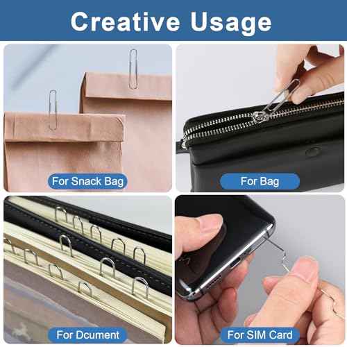 Large Paper Clips Non-Skid, 2 Inch Jumbo PaperClips, 300 Pcs Metal Paper Clips Large,Paperclips Non-Skid Clips for Office&School Supplies.
