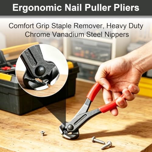 Meillyocean 5 Pcs Heavy Duty Upholstery Staple Remover Tool Set with Zip Bag