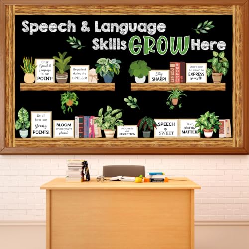 Greenery Speech Therapy Bulletin Board Set Plant Classroom Decorations Grow Here
