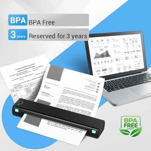 Thermal Printer Paper 8.5 x 11 Inch,Thermal Paper 8.5 x 11 Compatible with Portable Printer M08F-Letter, M832, M834, MT800,100 Sheets