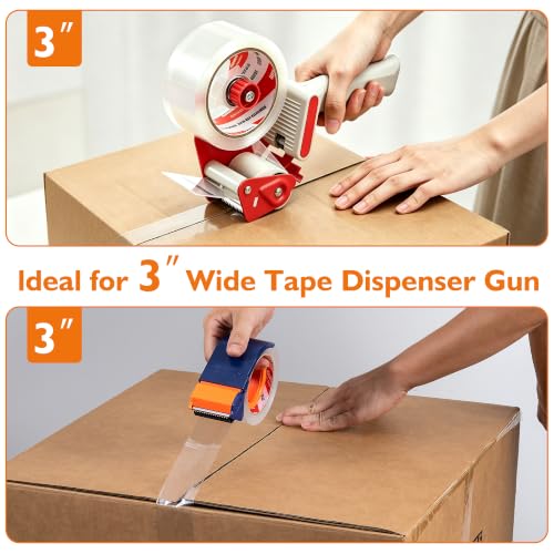 WanJiaoDing Heavy Duty Packing Tape 2 Rolls, Clear 2.7 Mil, 1.88" x 60Y - Refill for Shipping & Moving, Variation 2