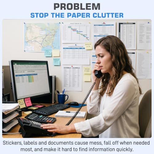 10‑Pocket Desktop Document Organizer with Rotatable Base - LuoVoy