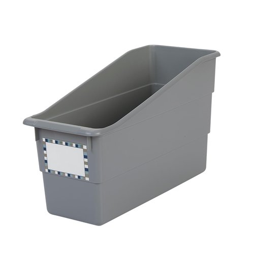 Really Good Stuff Durable Book and Binder Holder - 6pack, Pebble Color, 5 ½” x 12 ½” x 7 ½”, Classroom Organization, Storage Solution, Sturdy and Versatile