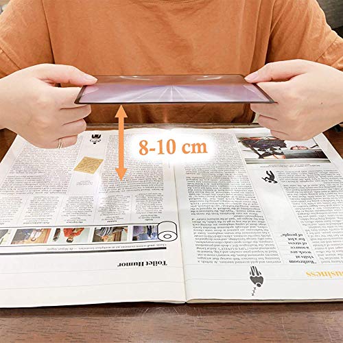 2pcs Magnifying Sheet 3X Lightweight Flat Optical Plastic Fresnel Lens for Reading, Maps & Small Prints
