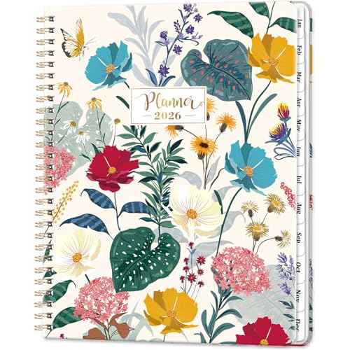 2026 Planner - January 2026 to December 2026, 2026 Planner Weekly and Monthly, 8" x 10", Premium Paper, Twin-Wire Binding, Calendar with Tabs