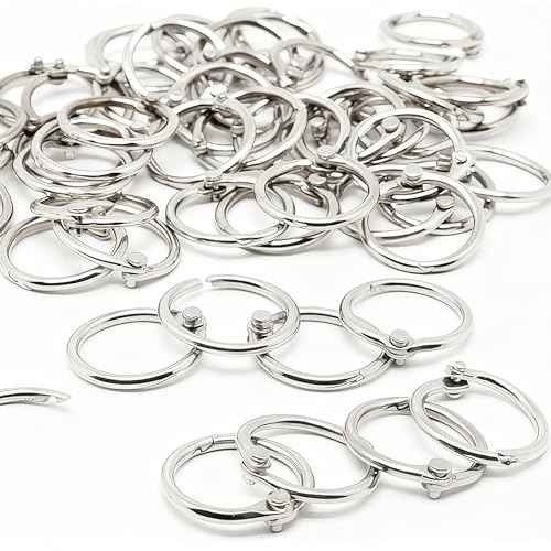 Small Binder Rings 1/2 inch 50 Pcs Mini Book Rings Small Key Ring Metal Loose Leaf Binder Ring for Index Cards (50PCS)