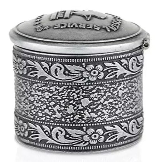 Floral Metal Stamp Coil Dispenser (Holds a Roll of Forever Postage Stamps) Holder