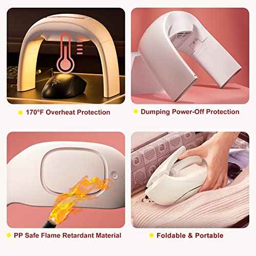 Heated Mouse Pad Hand Warmer, [ Upgraded Chip, Longer Lifespan]110V Heated Desk Warmer for Office Gaming Adjustable Temperature with 5ft Cable,Xuenair Desktop Hand Warmer for Kids Men and Women--White