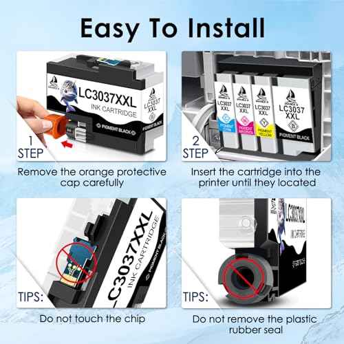 DOUBLE D Compatible LC3037 LC3037XXL Ink Cartridges for Brother LC3037 LC3039 LC3037XXL, use with MFC-J6945DW MFC-J5845DW XL MFC-J5945DW MFC-J6545DW XL (2BK/C/M/Y, 5 Pack)