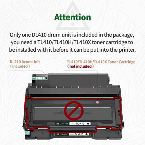JINTUM DL-410 Drum Unit Compatible with Pantum DL410 DL-410 for M7102DW P3012DW M6800FDW M7100DW M7200FDW M6802FDW M7102DN M7202FDW Printer (1 Black)