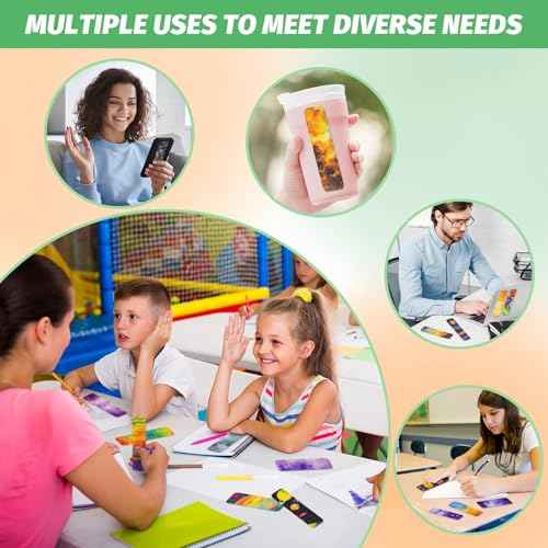 48 Pieces Calm Anxiety Sensory Stickers - Sensory Strips Different Textures with Storage Box for Office - Adult & Teen Stress and Fidget Relief Stickers