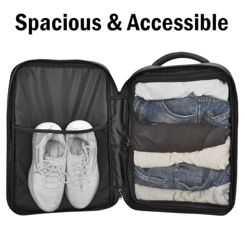 Expandable Travel Backpack, Business Laptop Backpack,TSA-Flight Approved Backpack with USB Charging Port fit 17.3 Inch Laptop for Men Women