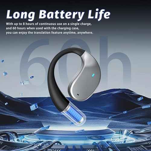 AI Translation Earbuds Real Time 144 Languages, OWS 3-in-1 Translator Earbuds, Auriculares Traductores de Idiomas HD Sound, Translating Earbud for Travel Business, iOS & Android Compatible (Black)