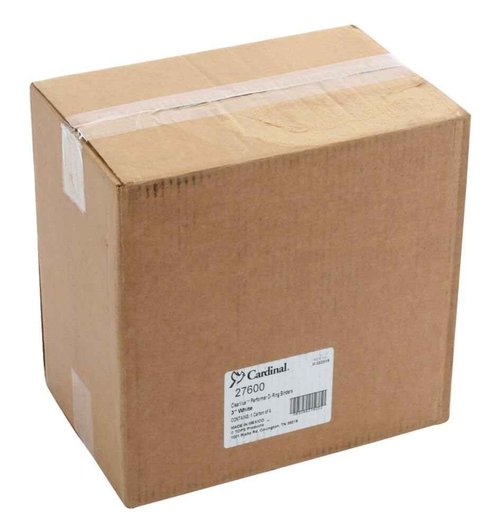 Cardinal Performer 3-Ring Binders, 3", Non-Locking Slant-D Rings, 725-Sheet Capacity, ClearVue Presentation, Non-Stick, PVC-Free, White, 4-Pack (27600)