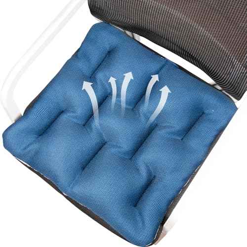 Larger Size Seat Cushion for Office Chairs & Car Seat£¬Tailbone Pain Relief Long Sitting Office Workers,and Car Drivers£¬Breathable Seat Pad Washable Without Removing Cover£¬Navy Blue