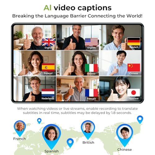 NE20 Earbuds, 2025 New NE20 AI Translation Earbuds in Real Time, Language Translator Headphones with LCD Touch Screen Audifonos Traductores Ingl?s Espa?ol Support 140 Languages for Travel Business