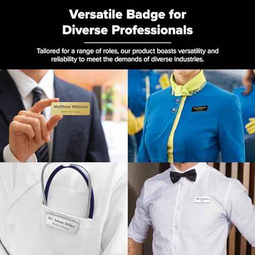 Name Tag, Magnetic Name Tags, Personalized Name Tags, 1" x 3", Durable Engravable Impact Acrylic Material, Made in The USA by My Sign Center (Classic Rectangle)