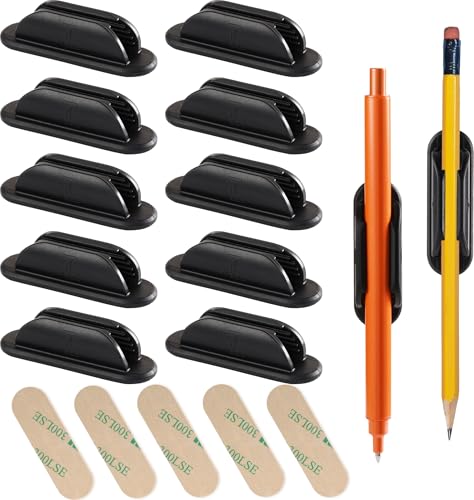 Tiizze Black Silicone Pencil Holders 10 Pack - Classroom & Desk Organizer