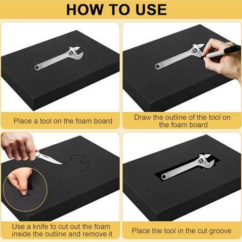 8 PCS Pick and Pluck Foam Inserts