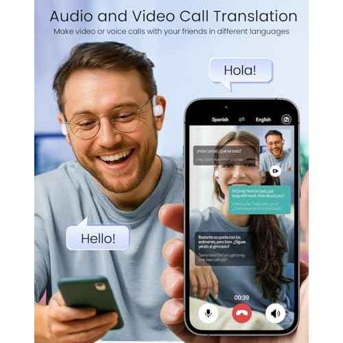 AI Translation Earbuds Real Time 164 Languages 80H Playtime Translator Ear Buds Audifonos Traductores Ingl?s Espa?ol Wireless Earphones Bluetooth Headphones for Travel Business Meeting Learning White