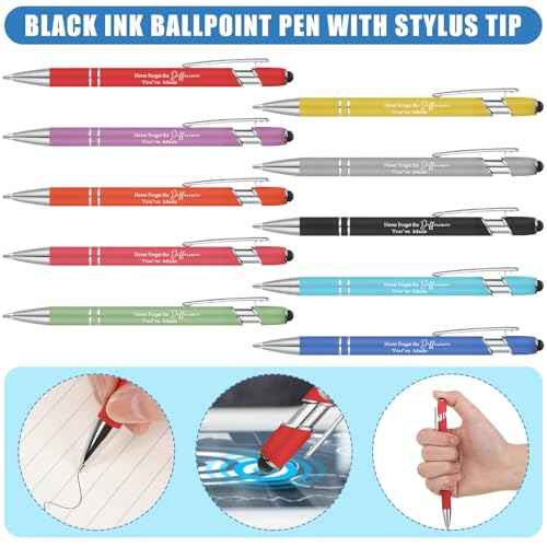 Skyygemm 20 Sets Difference Maker Gifts Bulk Employee Appreciation Gifts Spiral Notebook Journal with Sticky Notepad Index Tabs Thank You Gifts with Ballpoint Pens for Coworker Teacher (Multicolor)