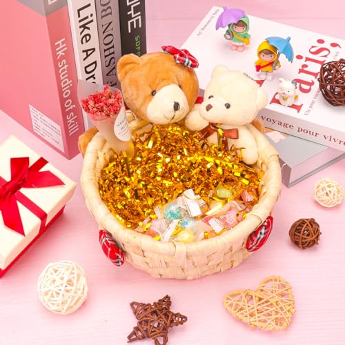 Ottwll 150 Gram Sparkly Iridescent Film PP Hamper Shreds Crinkle