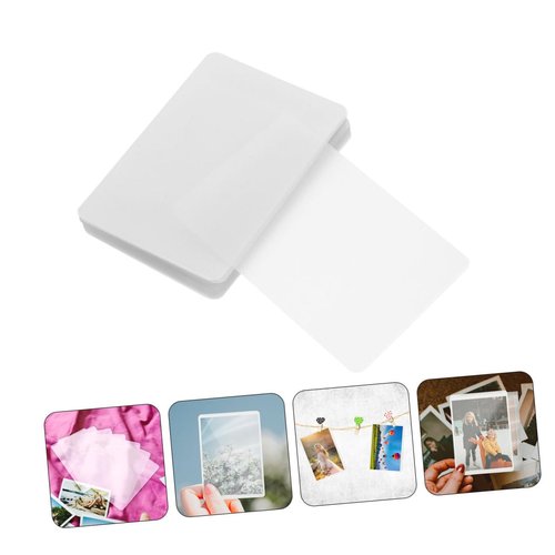 NUOBESTY 100 Sheets Thermal Laminating Film Pouches Clear PVC Photo Protective Laminating Sheets for Id Cards Business Cards Menus Documents Fade Resistant
