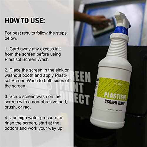 Ecotex¢ç Plastisol Screen Wash, Plastisol Ink Remover Quart - Screen Print Direct¢ç
