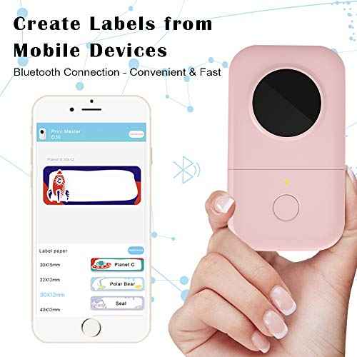 Label Maker, Compact and Portable Bluetooth Label Maker Machine with Tape, Wireless Mini Label Makers with Multiple Templates for Organizing Office Home