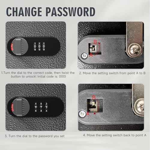 WeHere 48 Key Lock Box Wall Mount use Combination/Key Unlock, Key Cabinet with Key Label, App Key Directory ERP, Key Safe Security Storage Lockbox for Valets, Hotels, Car, House Keys