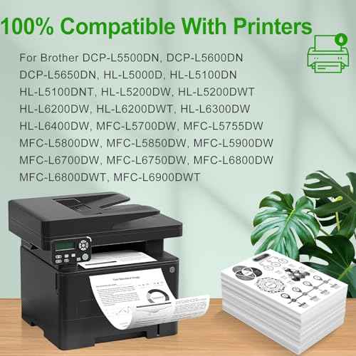 DR820 DR-820 Drum Unit (NO Toner) Compatible Replacement for Brother HL-L6200DW MFC-L5850DW MFC-L5900DW MFC-L6700DW MFC-L5800DW HLL6200DW HL-L5200DW HLL5100DN Printer (2-Pack Black)