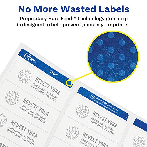Avery 2.5-Inch Round Printable Labels - 300 Matte White Stickers for Branding & Packaging