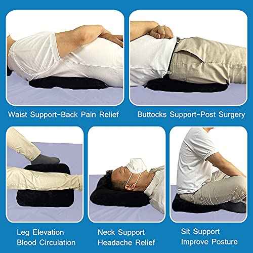 AOSSA Donut Pillow for Hemorrhoid, Tailbone, Sciatica Pain Relief, Butt Donut Seat Cushion, Doughnut Pillow for Sitting, Coccyx, Lower Back, Prostate ? Ideal for Wheelchair Car Gamer Office Chair
