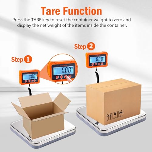 Vivicreate Digital Shipping Scale 440 lb Stainless Steel Postal Weighing Machine