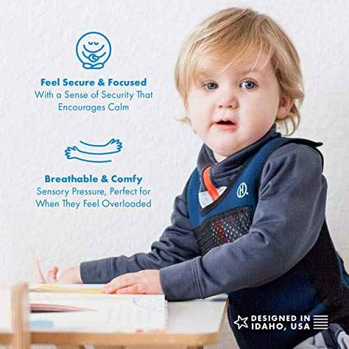 Harkla Weighted Vest for Kids - Neoprene Compression Vest - Ages 5 to 9 - Adjustable Kids Weighted Vest with 2lb weight - Breathable and Washable Compression Vest - Medium