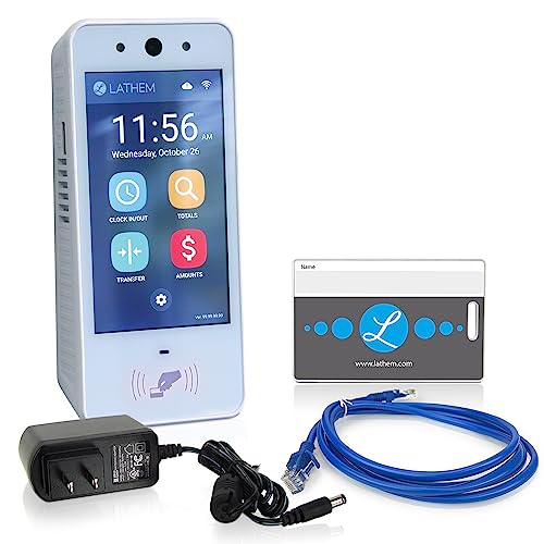 Lathem Touch-Free Wi-Fi Time Clock System with Proximity Badge Reader - Clock System