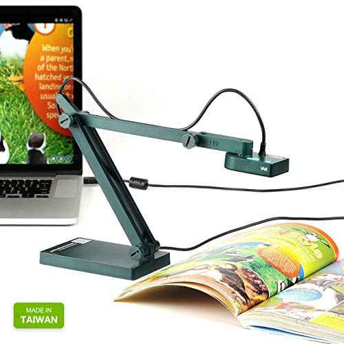 IPEVO V4K Ultra High Definition 8MP USB Document Camera ? Mac OS, Windows, Chromebook Compatible for Live Demo, Web Conferencing, Distance Learning, Remote Teaching