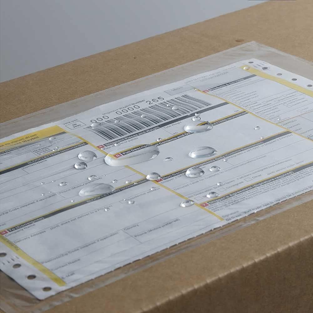 Skiennix Packing List Pouches - 100 Pack Clear Adhesive Shipping Label Envelopes | 7.5" x 5.5" Size
