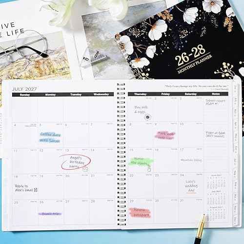 2026-2028 Monthly Planner/Calendar - January 2026 - December 2028, 9¡± ¡¿ 11¡±, 3 Year Monthly Planner 2026-2028, 36-Month Calendar with Tabs,Inner Pocket, Twin-wire Binding, Enterprise