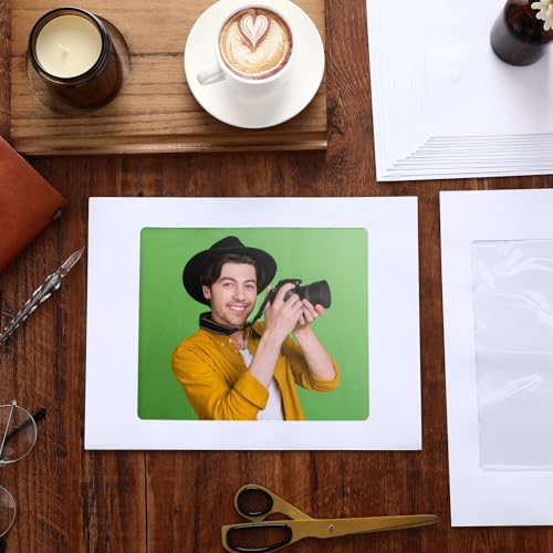 Fainne 120 Pieces Full Face Envelopes 37lb Paper Booklet White Envelopes with a Clear Full Window for Photos Catalog Magazine Brochures Certificates Company Calendar (9 x 12 Inch)