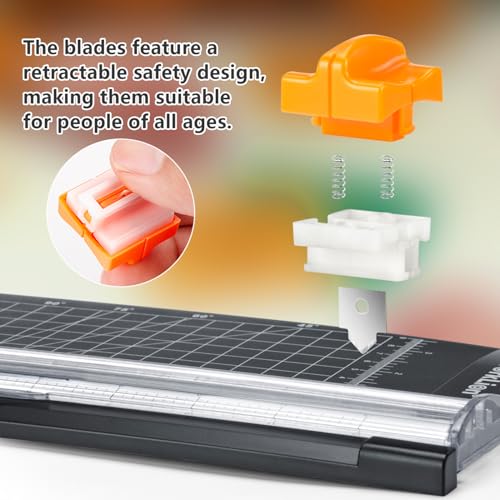 Small Portable Paper Cutter for Crafts, Scrapbooking, and Labeling