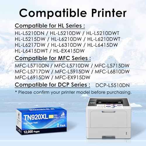 DOUBLE D TN920XL TN920 Toner Cartridge Compatible for Brother TN920 TN920XL with Chip Replacement with HL-L5210DW HL-L5210DN HL-L5210DWT HL-L6210DW HL-L6210DWT HL-L6310DW MFC-L6810DW (1 Black)