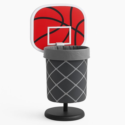 kolodosa Basketball Trash Can for Boys Room Decor Sport Funny Useful for Boys 4-6 8-12 Basketball Hoop Garbage Waste Basket bin w.Backboard for Fun & Easy Cleanup Ideal for Kids or Office - Grey