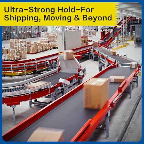 STICK UP Heavy Duty Packing Tape with Dispenser, 1 Roll, 1.88" x 65 YDs, Clear Strong Adhesive Package Sealing Tape for Shipping Moving Boxes, Mailing Supplies and Storage