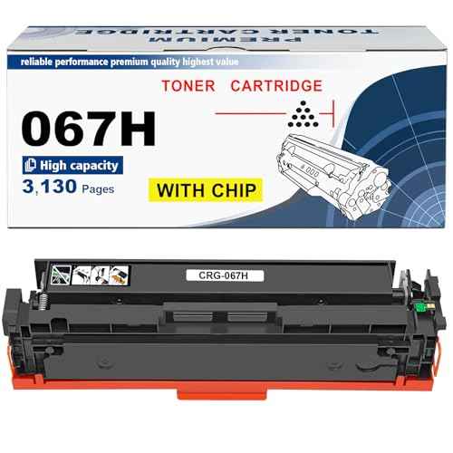 067H CRG067H 067 H Black Toner Cartridge Compatible for Canon imageCLASS LBP632Cdw MF653Cdw MF654Cdw MF656Cdw LBP633Cdw Printers High Capacity 3130 & 2350 Pages Indicate Toner Level (Black*1)