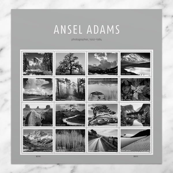 US Postal Service Ansel Adams Yosemite National Park Stamp Sheet of 16 - First-Class Forever Collectible