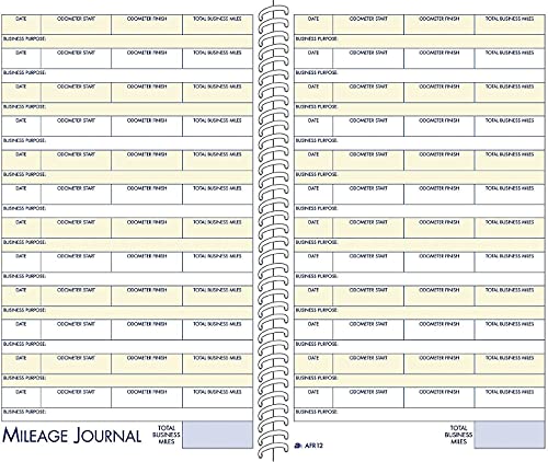 Adams AFR12 Mileage & Expense Log Book 5.25 x 8.5, 49 Forms, 63 Pages