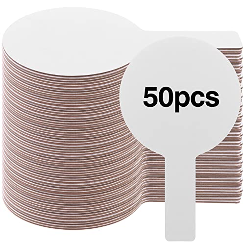 50 Pack Handheld Whiteboard Answer Paddles for Classroom, Office & Kids